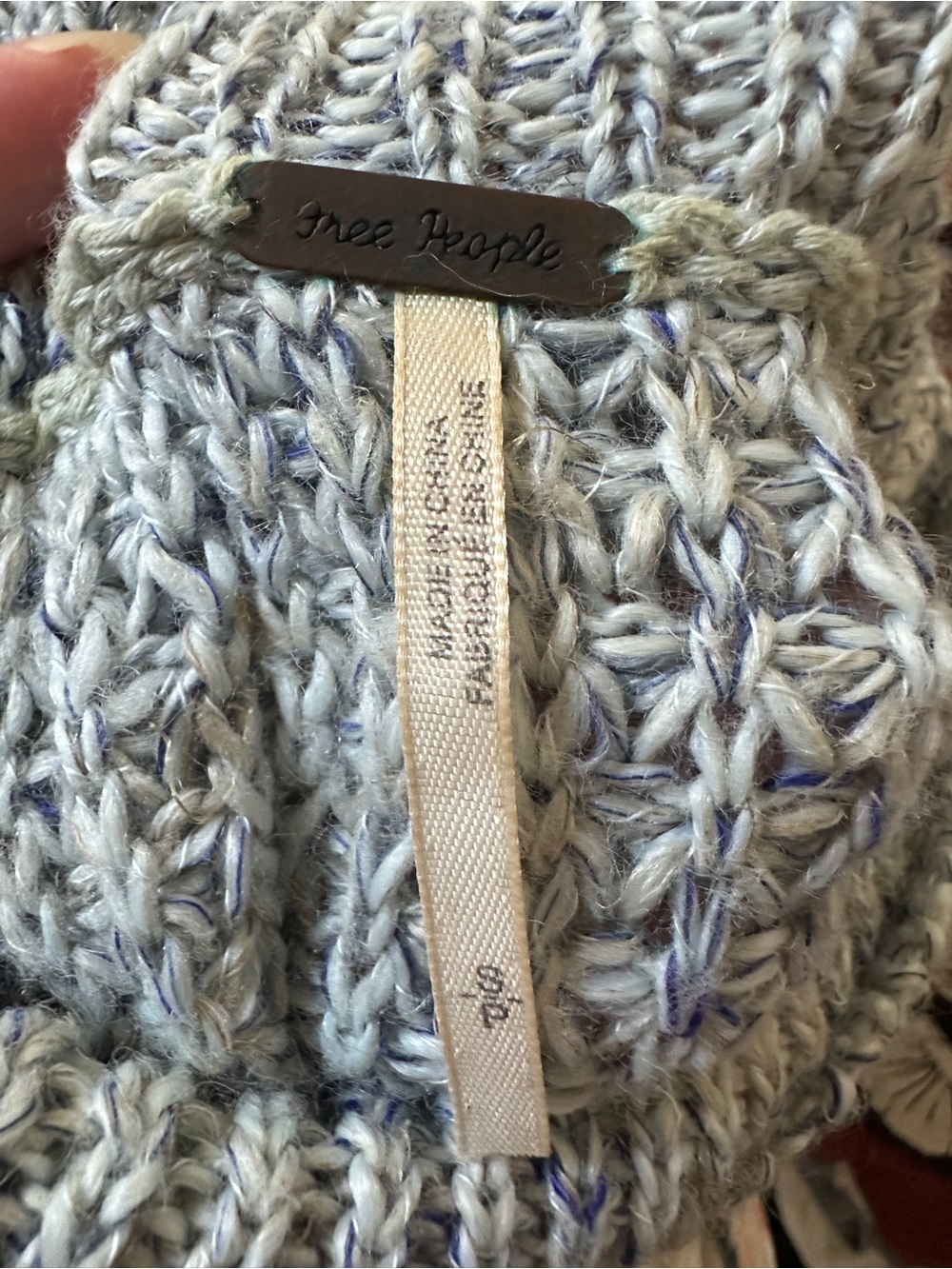 Free People Chunky Knit Wool/Linen Blend Sweater - Picture 8 of 8